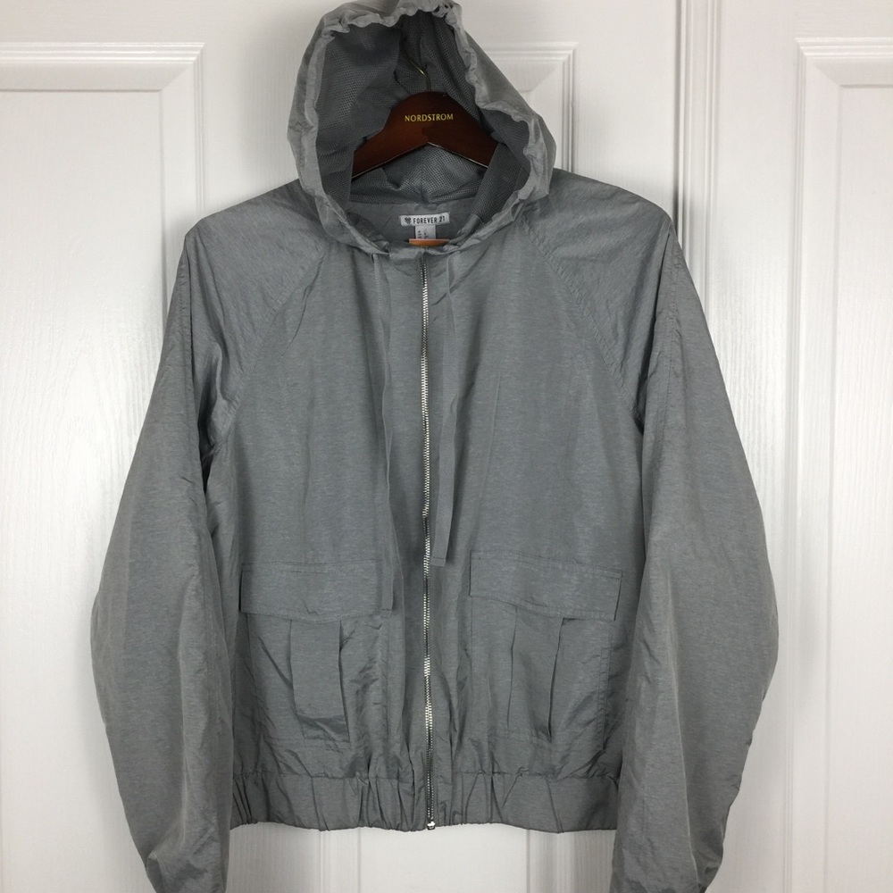 Forever 21 Large Lightweight Silver Jacket - image 2